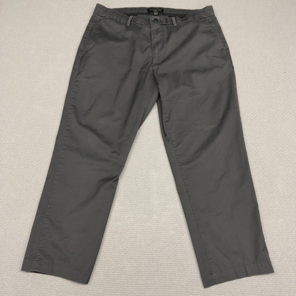 Banana Republic Pants Mens 34x25 Gray Cotton Blend Chino Minimalist Casual